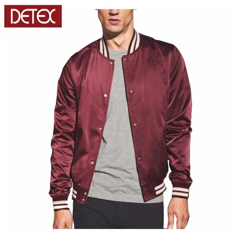 red satin bomber jacket mens