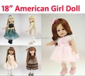 Vinyl American 18 inch Girl Doll Collection Baby Alive Toys Handmade brinquedos meninas dolls new Style