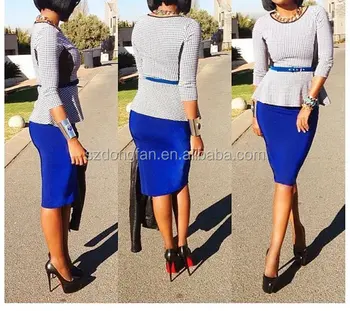 blue formal skirt