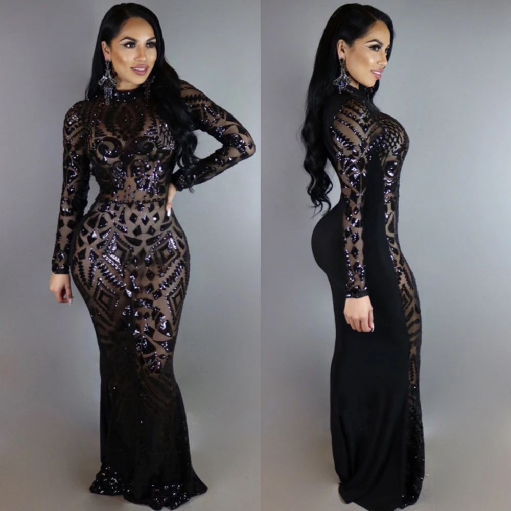 black and bling dress