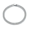 Japanese Fashionable Accessories Hot Sale Clear Crystal Diamond Tennis Brass Bracelet