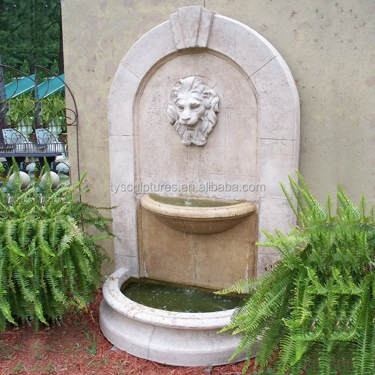 Decorative Indoor Or Outdoor White Marble Lion Head Landscape Outdoor White Marble Lion Head