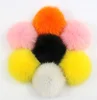 fox fur pom pom key chains/fox fur balls