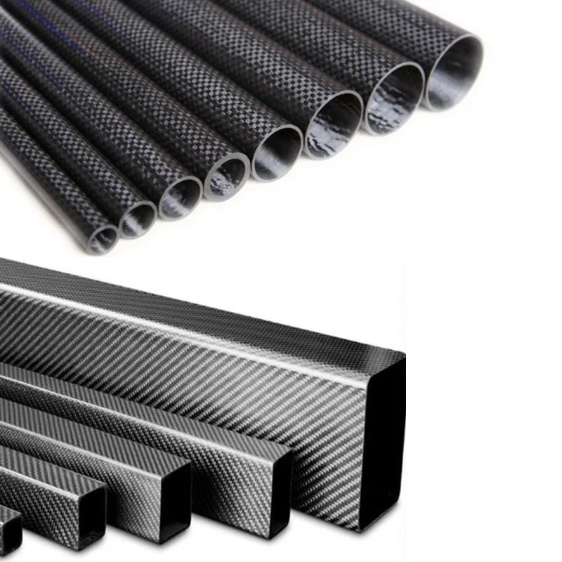 Customized 3k round carbon fiber shock resistance steel exhaust pipe