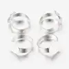 PandaHall Brass Pad Ring Base Lead Free & Nickel Free and Cadmium Free Adjustable Silver