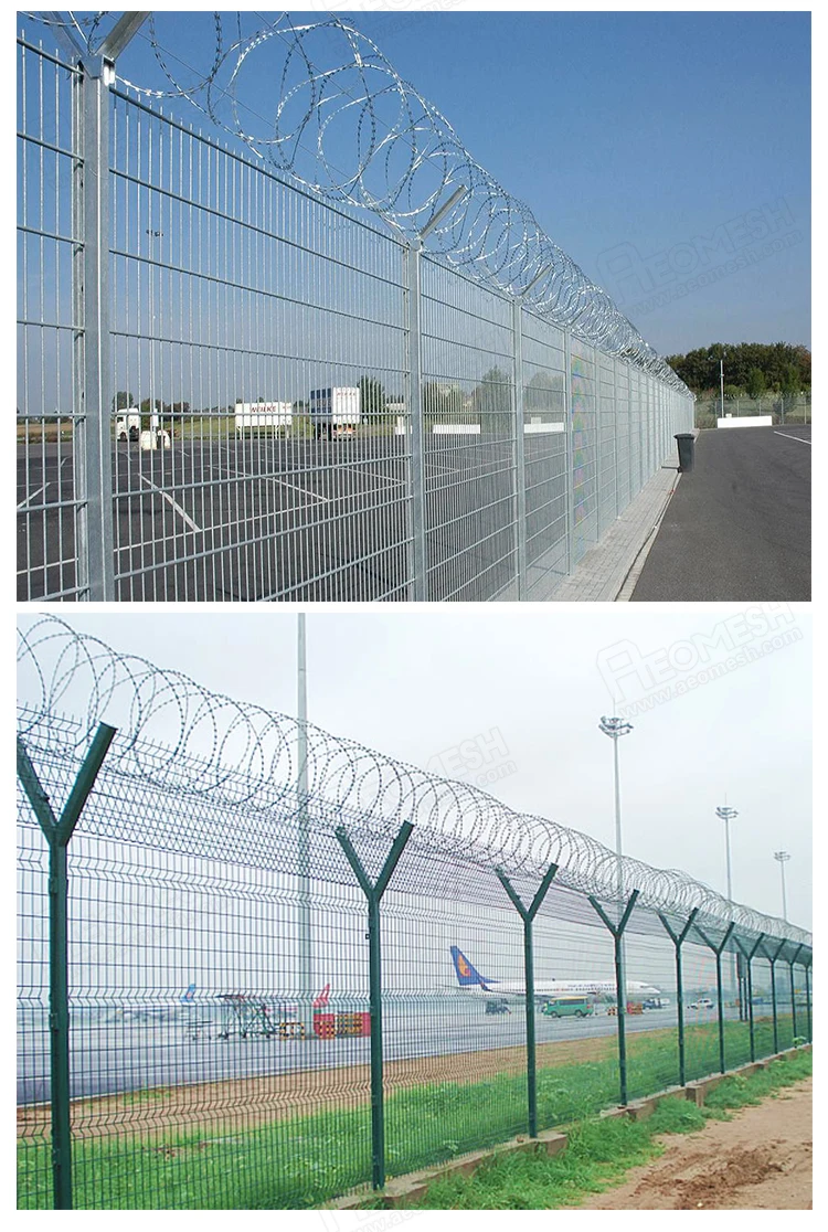 AEOMESH Welded Wire Mesh Airport Perimeter Fence