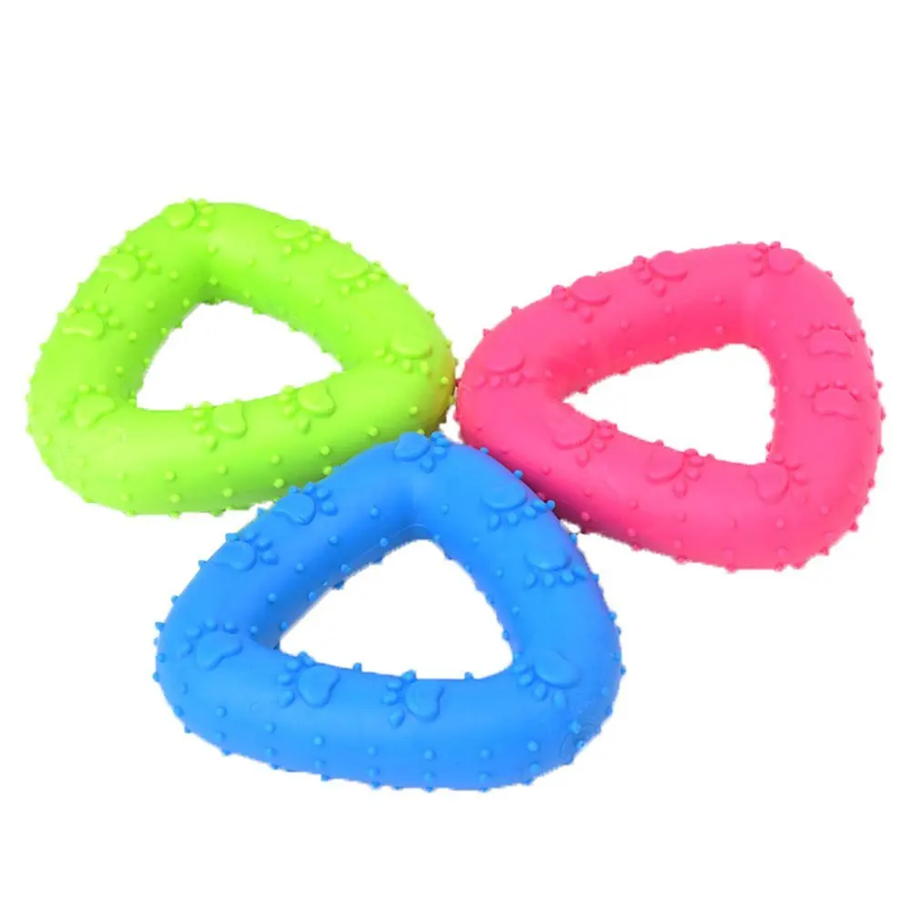 Factory Direct Sale Colorful Dog Footprints Pet Rubber Triangle Circle