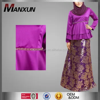 Royal Purple Wedding Dress Baju Kurung Dress High Quality