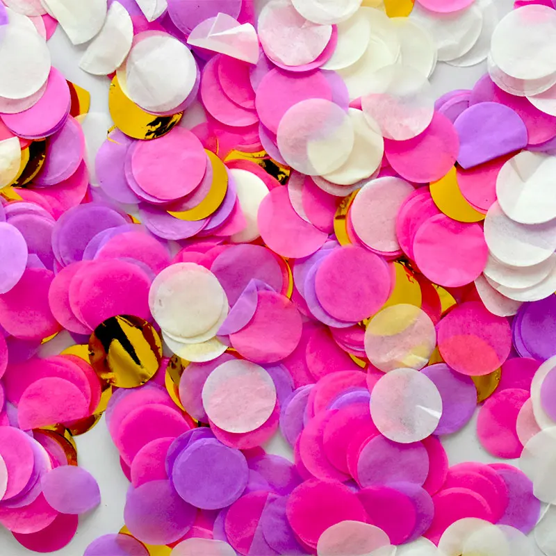 Biodegradable Paper Confetti Multi Colored Round Circle Confetti 7
