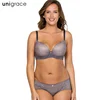 2019 Small MOQ Newest Fanciest Wired Extra Large to G Cup Hight Quality Lace Fashionable Mould Cup Plus Size Contour Plunge Bra