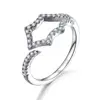 OSDR162 925 Sterling Silver Resizable Micro Pave Ring Ring with Rhodium Plated Jewelry