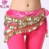 Y-2006 New showing hot items gold coins belly dance velvet hip scarf for export