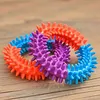 special design silicone pet toy,colorful silicone pet toy,Urchin Ring silicone pet toy for cat or dog