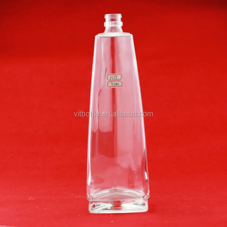 750ml Custom Tequila Bottles Guitar Shaped Wine Bottle Transparent