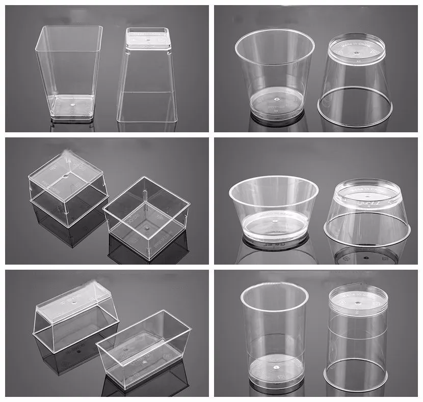 Transparent Hard Mini Disposable Plastic Dessert Cups With Lid Buy