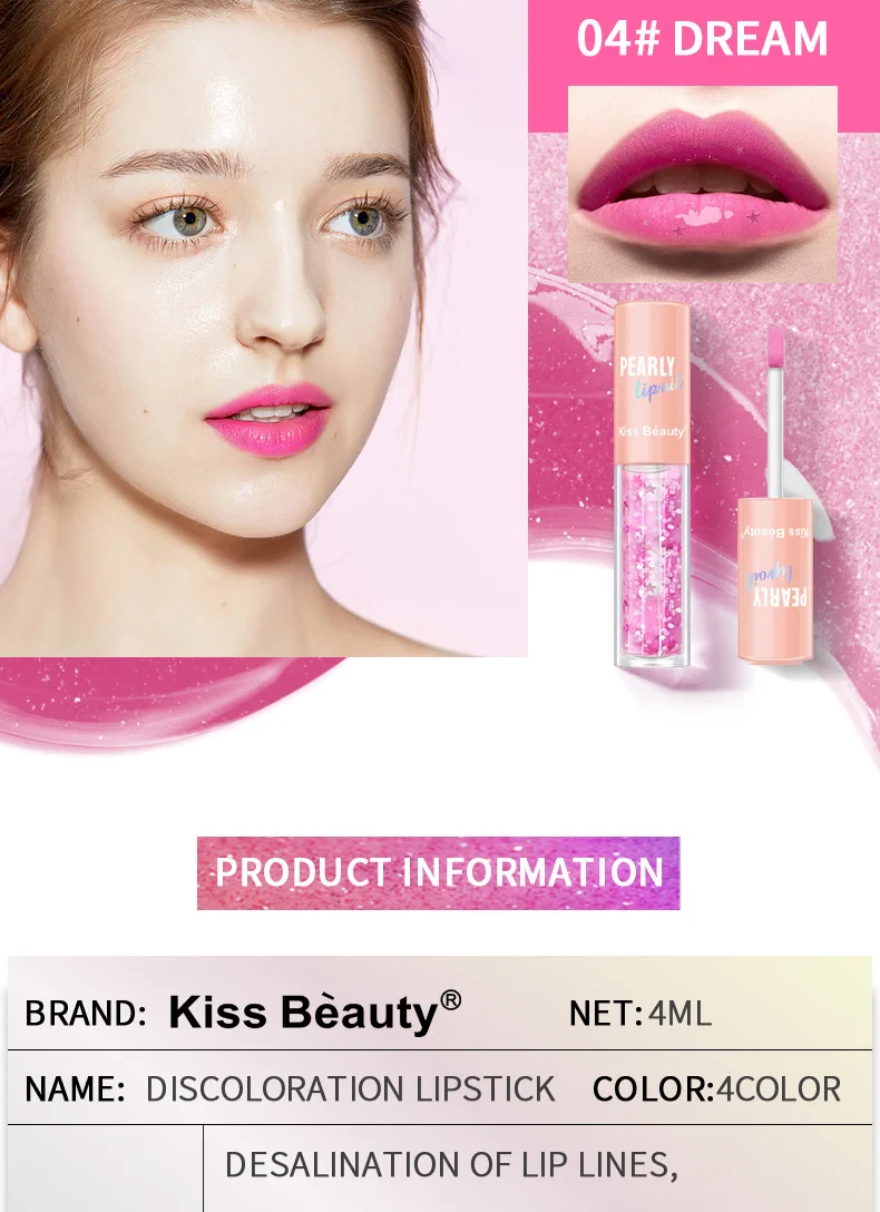 New Private Label Make Up Natural Clear Shiny Moisturizing Discoloration Lip Gloss with Glitter Shine.jpg