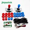 Jinyuetek single axis 10v small size mini diy arcade joystick kit 4 in 1 anglogico 2position return momentary alavanca joy stick