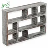 9 Compartment Rustic Wall Wood Display Cubes