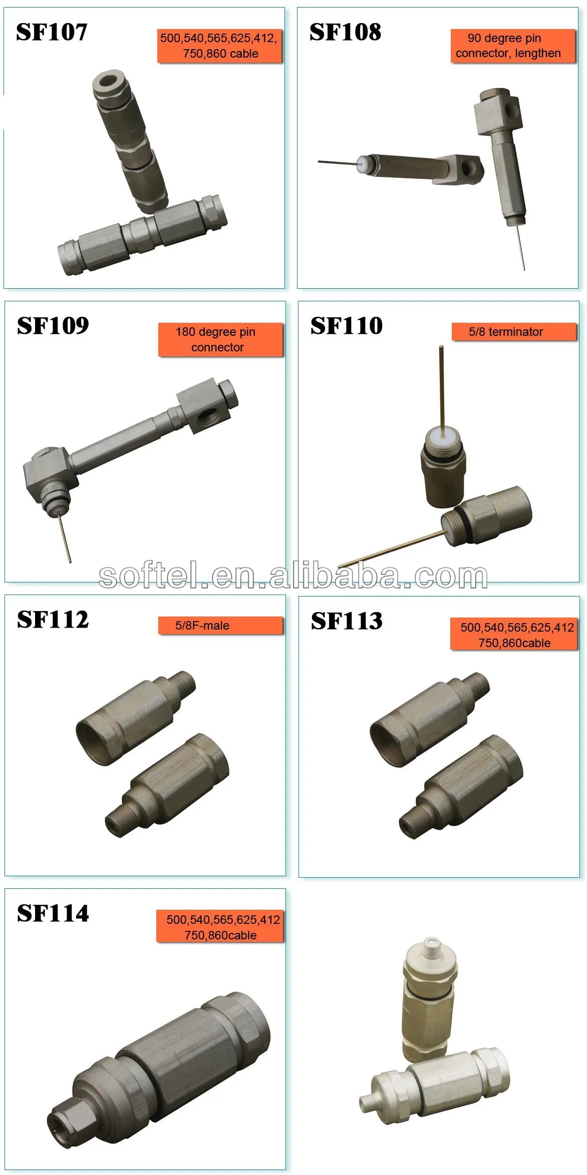 High Power Rf Connectors Qma Rf Connector Hfc Hardline Trunk Cable