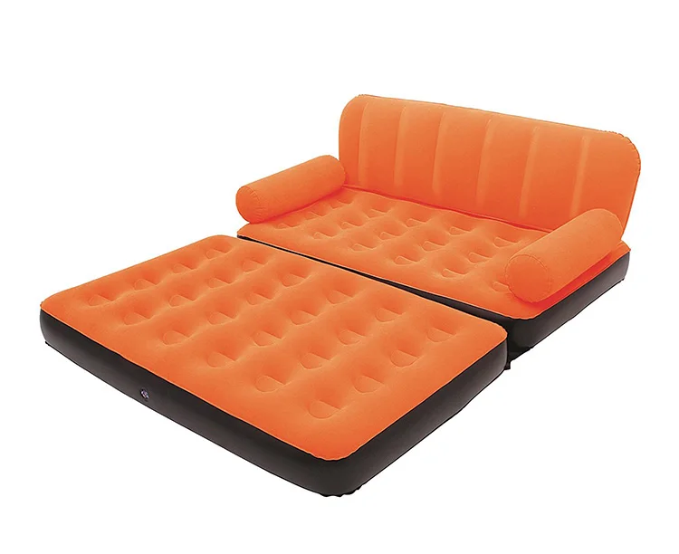High Quality Inflatable Air Sofa Bed Flocking Blow Up Lounger Bed