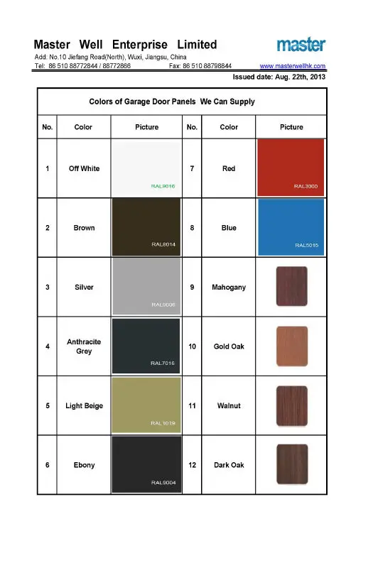 & windows  doors  (191010875) 6) normal color: off white ral9016