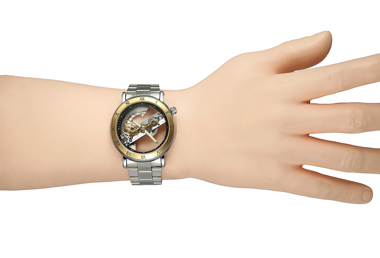 Automatic Mechanical Watches Clasp Bracelet Transparent Seethrough