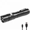 2019 Aluminum 18650 Emergency Pocket 10w xml t6 led Manual usb Mini High Power Style Rechargeable Tactical led Torch Flashlight