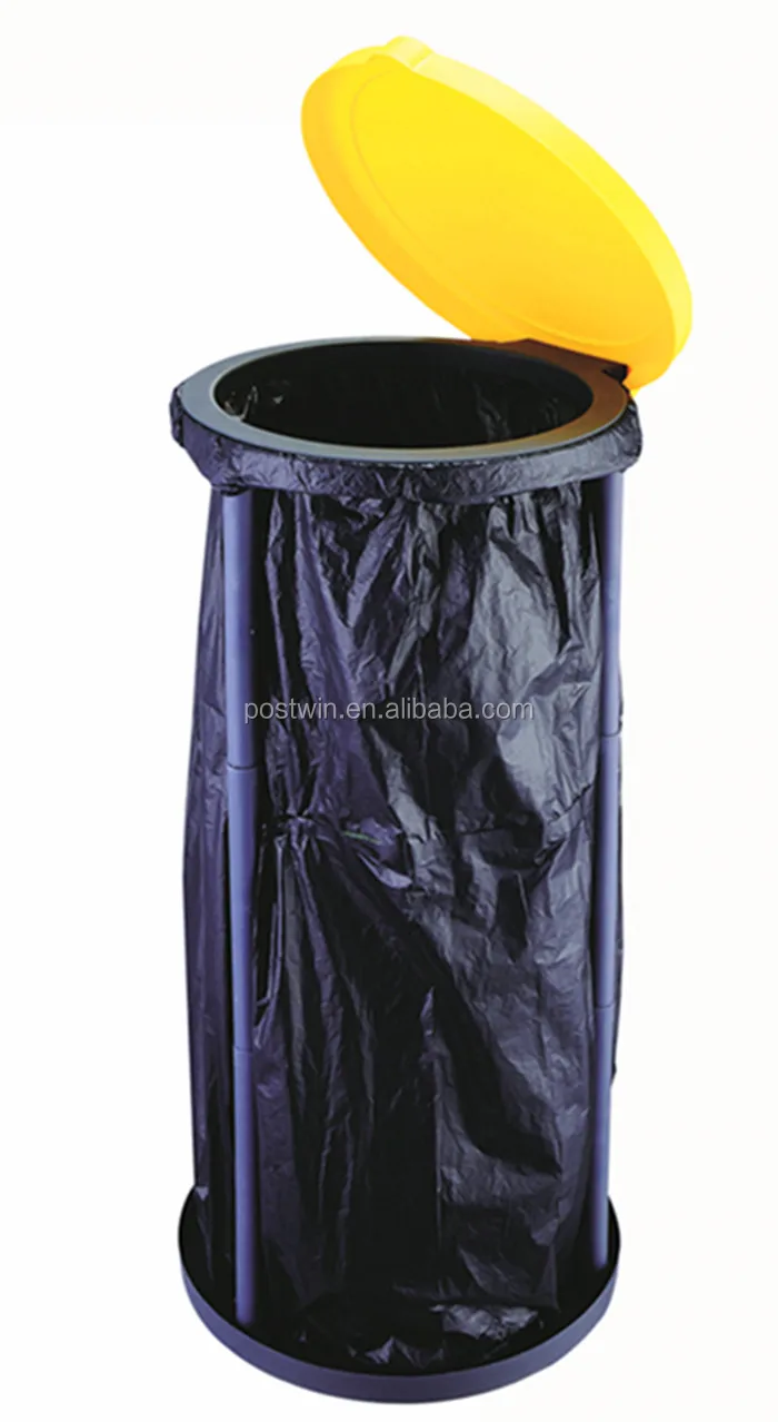 Ihouse Household Unique Designed Fancy Trash Holder And Garbage Bag Support Stand Folding Rubbish