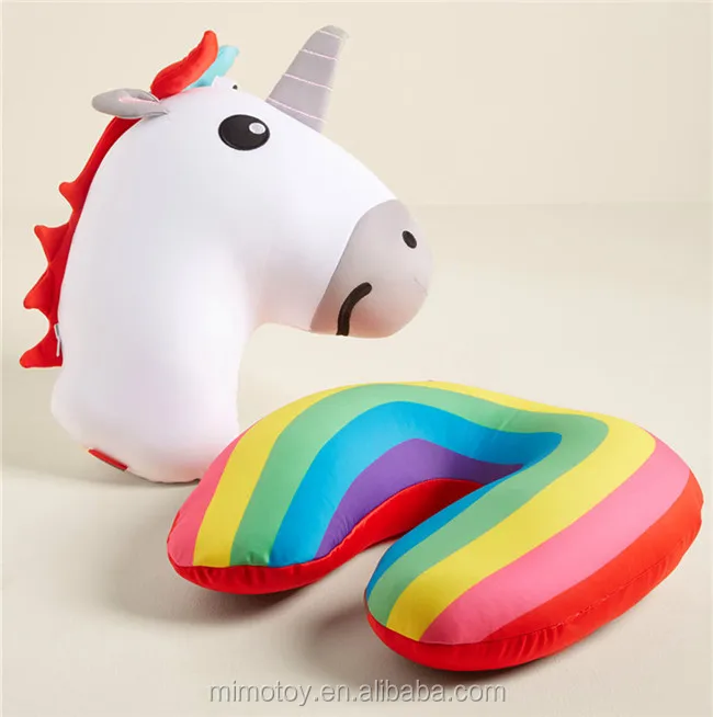 unicorn rainbow neck pillow