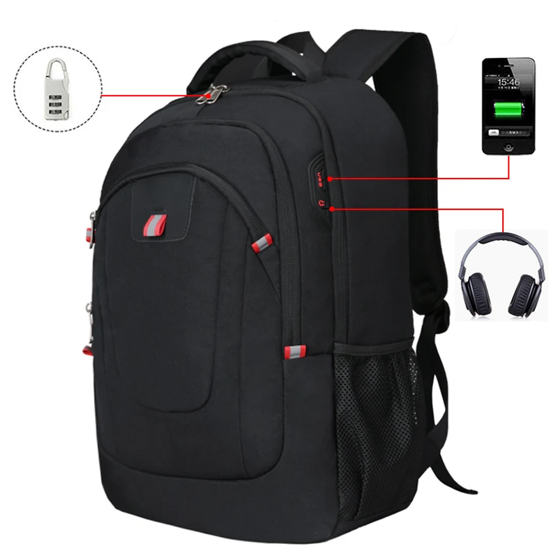 
New 17.3 inch Anti Theft Laptop Backpack for High School or College Laptop Bag Business Unisex Backpack for Travel or Office 