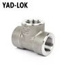 YAD-LOK Goods From China Threaded Female Reducing Carbon Steel Pipe Tee