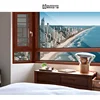 Stable bedroom opaque glass Heat-insulated tilt & turn swing window with patented four sided six point lock