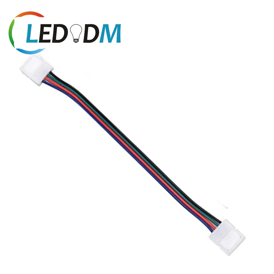 Solderless LED Light Strip Wire Tape Connectors for 10mm Wide Flexible SMD 5050 RGB LED Strip Lights