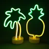 TOPREX DECOR Home decoration night lighting led unicorn lamp LED cactus neon lamp palm tree lights for kid's gift