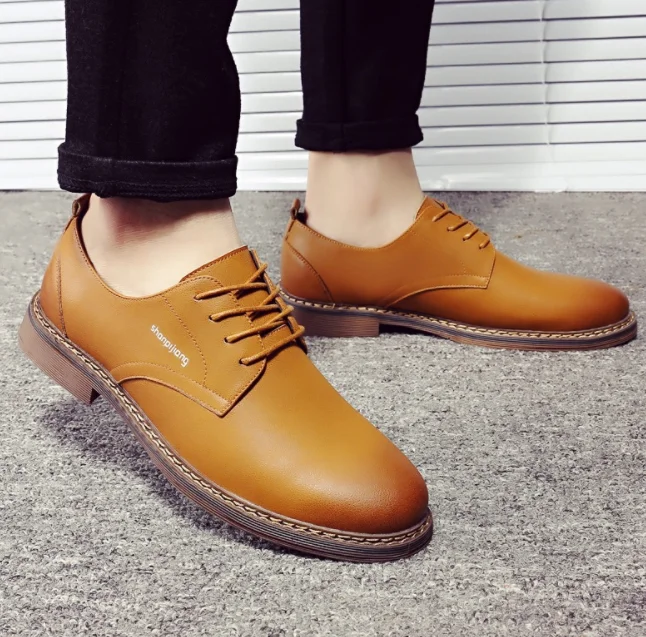 Up-1705r Korean Stylish Men Formal Pu Leather Shoes 2023 Autumn Winter ...