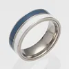Europe and America hot selling dual color titanium steel turning ring