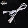 USA Canada standard himalayan rock salt power cord with plug,inline switch,E12 light socket,metal spring clip bracket
