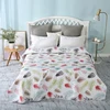 High quality super soft 150x200cm 100 polyester ready quilt set kids and adults leaf floral printed home bedspreads
