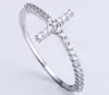 925 sterling silver Solid Rose Gold Pave Diamond Religious Cross Ring Wholesale Religious Diamond Ring Jewelry Supplier
