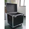 Customize size empty trolley aluminum pilot transport black dance floor flight case on wheels