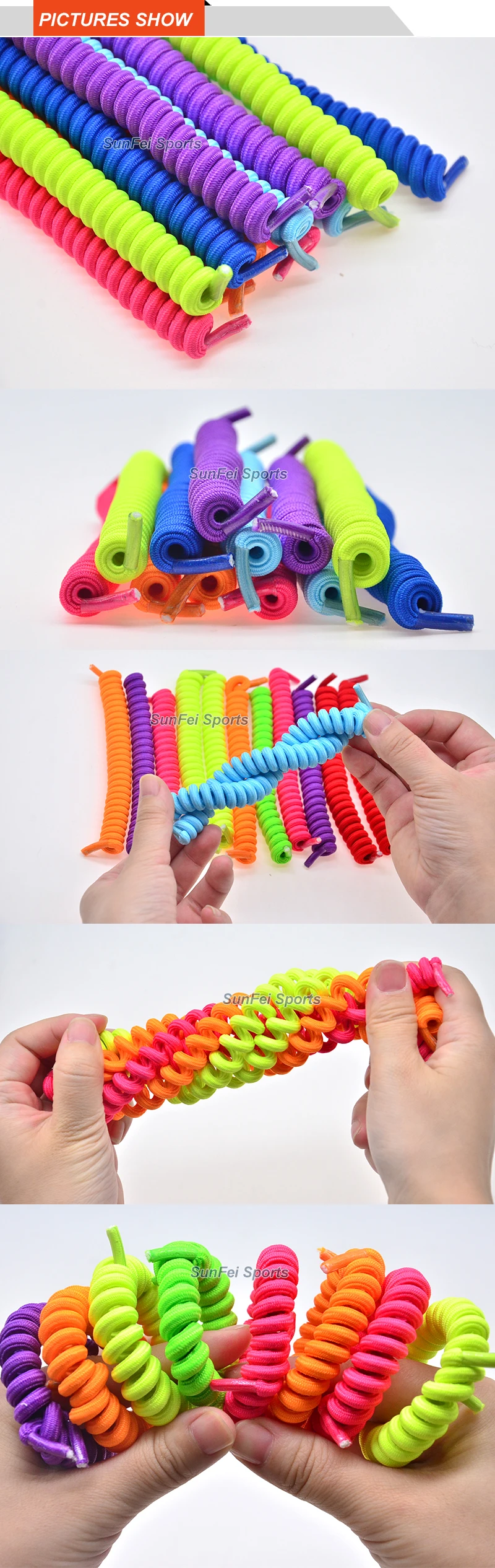 Irun High Quality Curly Shoelaces Spiral Curly Shoelaces For Foam Sun