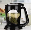 400ml Black Plastic tea teapot with bottom disensing function