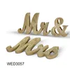 Vintage Style Wooden Letters Wedding Sign with Gold Glitter Mr and Mrs Sign Photo Props for Wedding Table