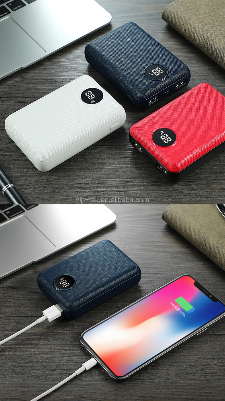 2019 New online power bank with LCD Display mobile power supply