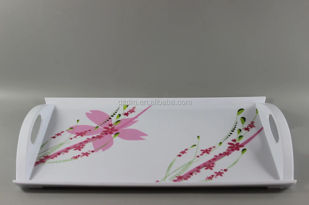 Beautiful Flower Print Melamine Serving Tray