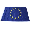 custom high quality 68D polyester with metal eyelets 90*150cm 3*5ft european union flag