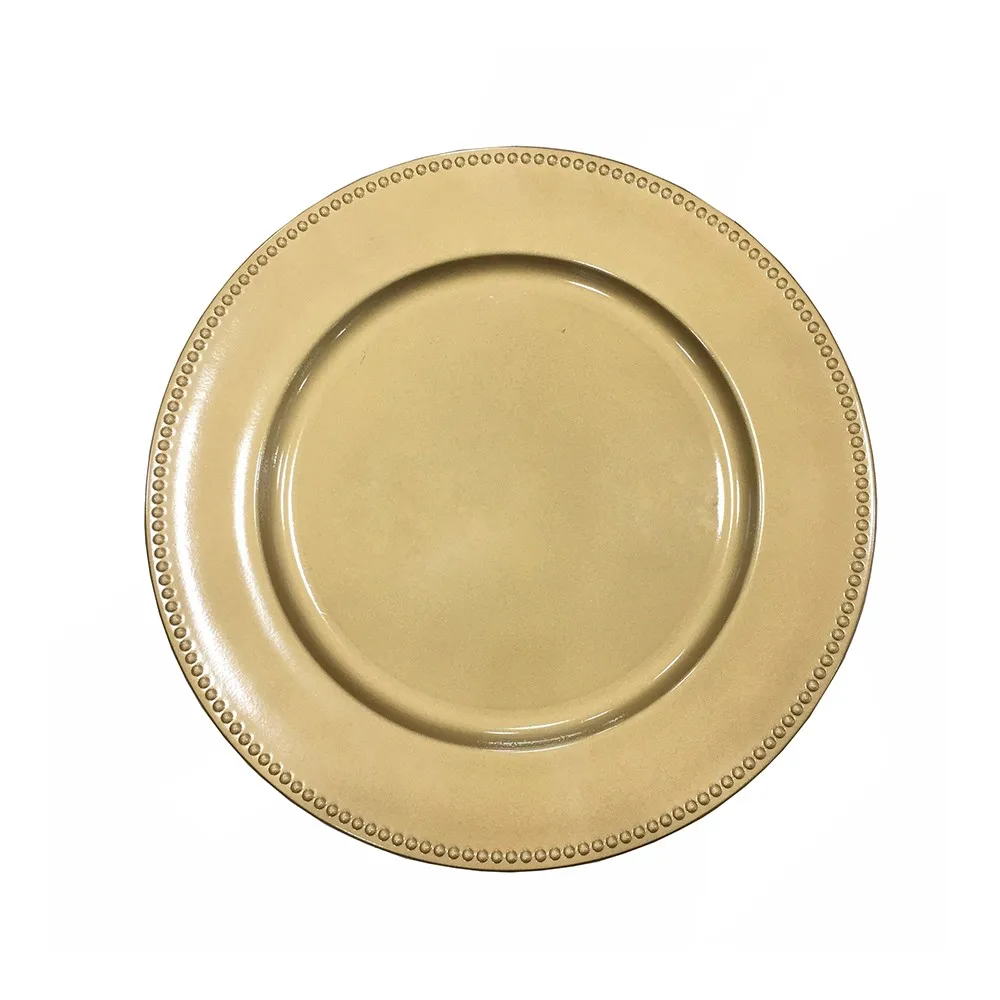 12inch Stainless Steel Under Plates Wedding Gold Charge Plates For
