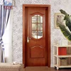 Timber Swing Door with Insert Frosted Glass for Apartment Kitchen