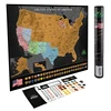 2018 Exploration Travel Logue trip America Education usa scratch world map scratch off usa map