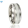 Original Zhuzhou Various Size Fashionable Black Abalone Reliability Of Tungsten Carbide Grooved Roller Rings Sea Shell Ring